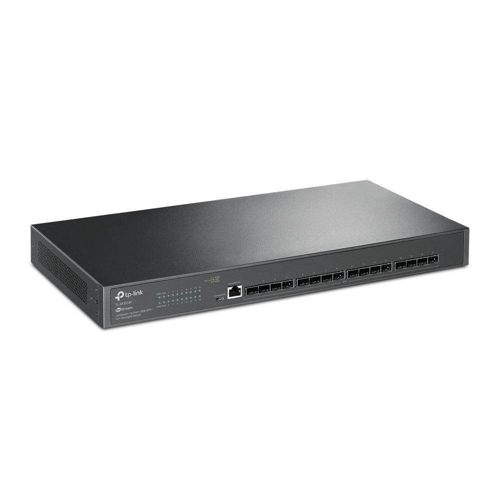 TP-Link TL-SX3016F JetStream 16-Port 10GE SFP+ L2+ Managed Switch | 16× Full 10GE SFP+ Slots | 3 Years Warranty TP-Link TL-SX3016F JetStream 16-Port 10GE SFP+ L2+ Managed Switch | 16× Full 10GE SFP+ Slots | 3 Years Warranty